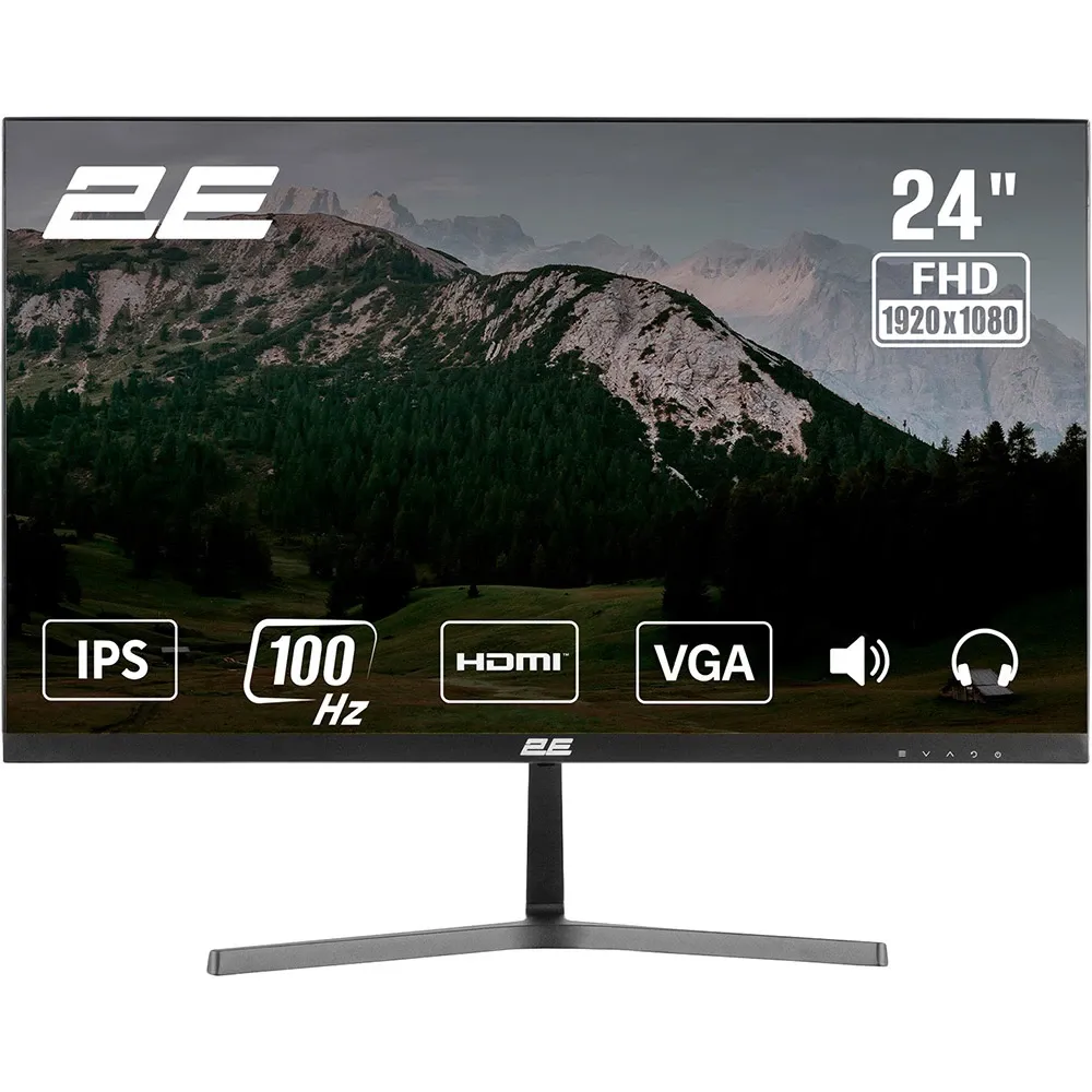 Monitor 2E 23.8" D2425B D-SUB/HDMI/MM/IPS/100HZ/FREESYNC (2E-D2425B-01.EU)