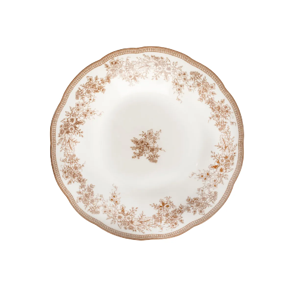 Dərin boşqab Anna Lafarg Burgundy, farfor, 22 sm, 600 ml (ANLAF-HS2511185)