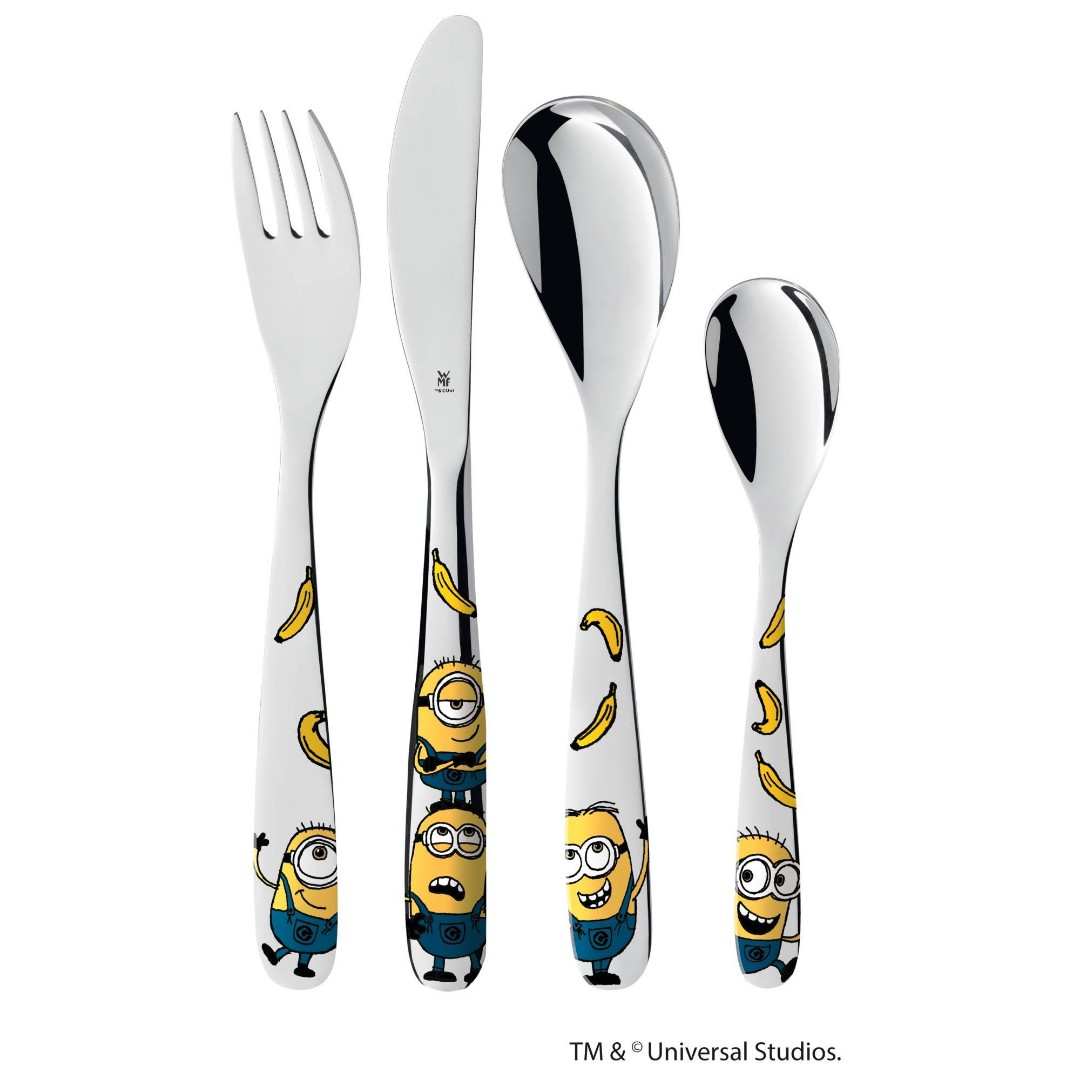 Çəngəl bıçaq dəsti WMF Minions Uşaq seti, 4 parça (3201010818)